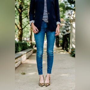 J.Crew High-Rise Toothpick Skinny Jeans – Valley Wash, Size 25
